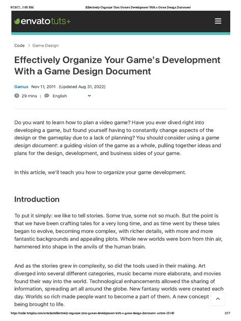 Effectively Organize Your Game's Development With a Game .
